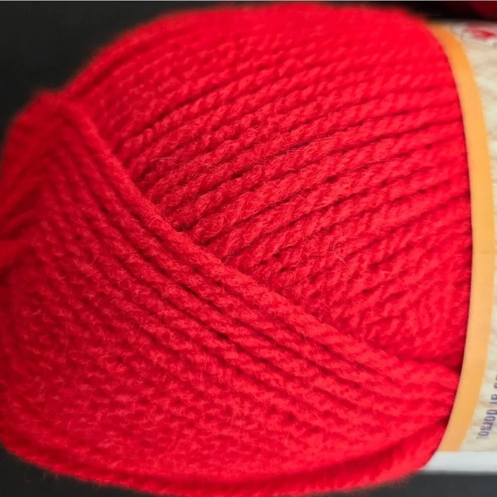 Patons Astra Red Yarn 3 Skeins HOT RED